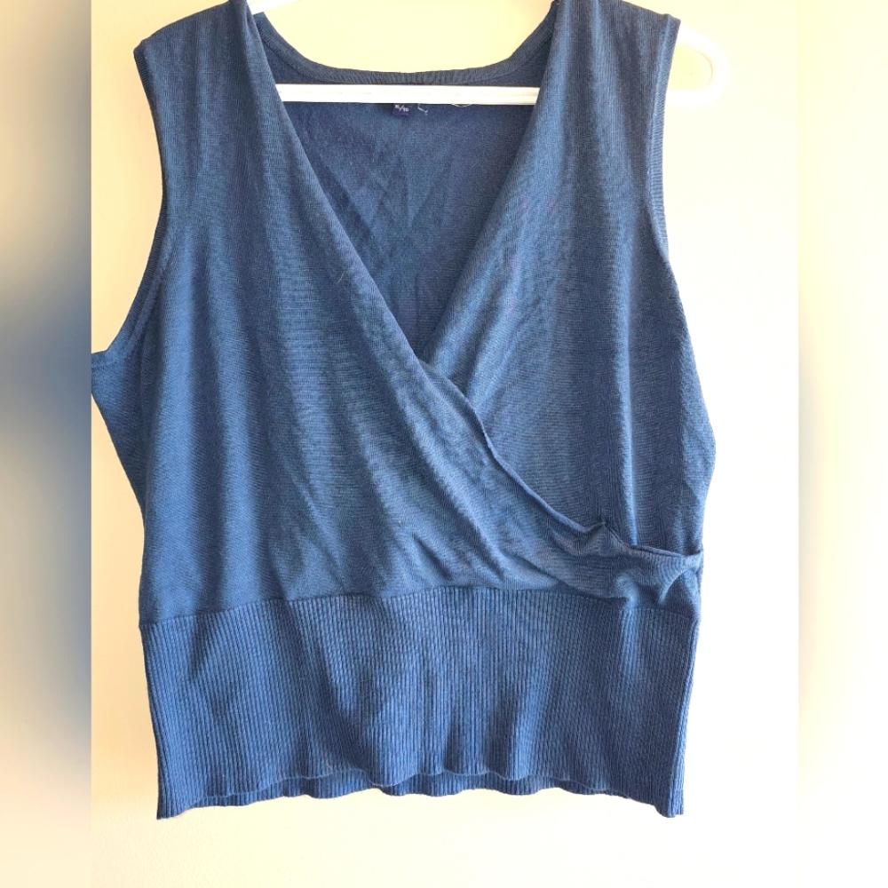 Reitmans XL Dusty Blue Sleeveless Knit Top